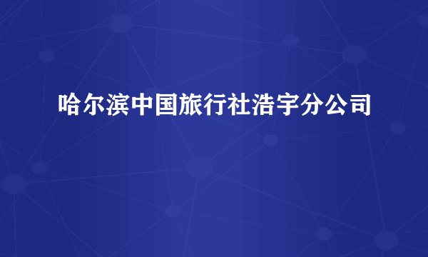 哈尔滨中国旅行社浩宇分公司
