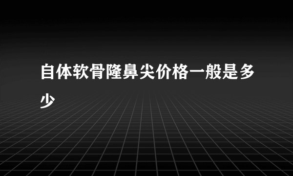 自体软骨隆鼻尖价格一般是多少