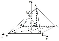 14．  如图，已知在四棱锥S-ABCD中，底面ABCD是边长为2的棱形，∠ABC=60°，侧面SAD为正三角形，侧面SAD⊥底面ABCD，E为线段AD的中点．  （Ⅰ）求证：SE⊥底面ABCD；  （Ⅱ）求证：二面角A-SB-C为直二面角；  （Ⅲ）在侧棱SB上是否存在一点M，使得BD⊥平面MAC？如果存在，求$\frac{BM}{BS}$的值；如果不存在，说明理由．