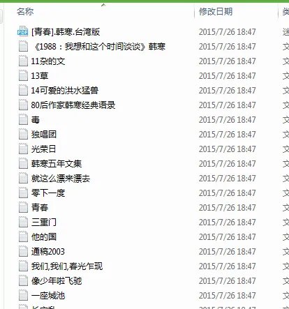 韩寒小说全集下载。