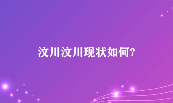 汶川汶川现状如何?