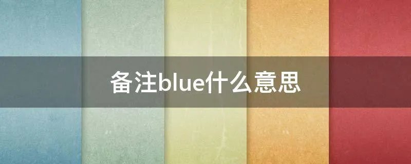 备注blue什么意思