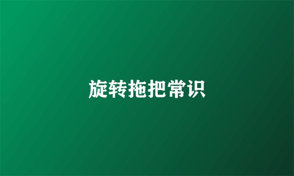 旋转拖把常识
