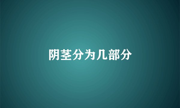 阴茎分为几部分