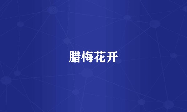 腊梅花开