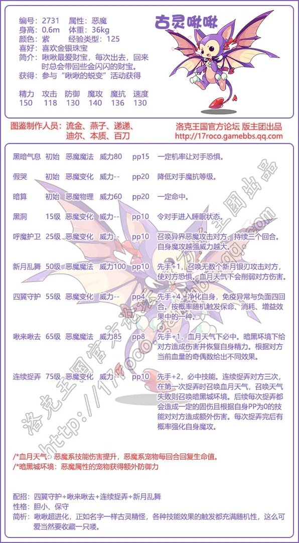 《洛克王国》古灵啾啾技能图鉴