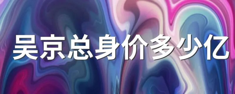 吴京总身价多少亿 战狼吴京