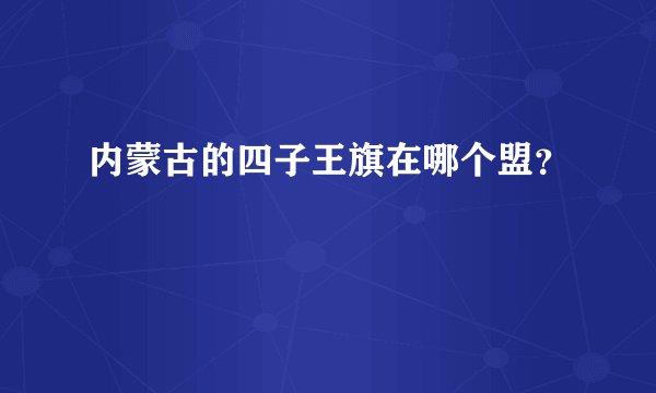内蒙古的四子王旗在哪个盟？