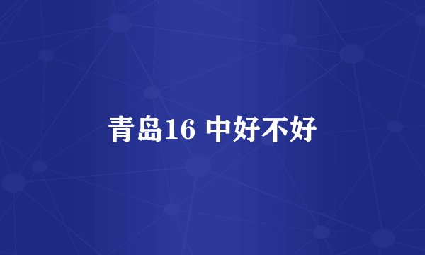 青岛16 中好不好
