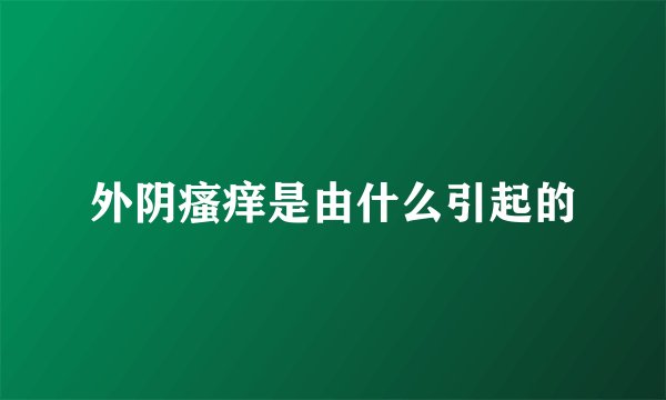 外阴瘙痒是由什么引起的