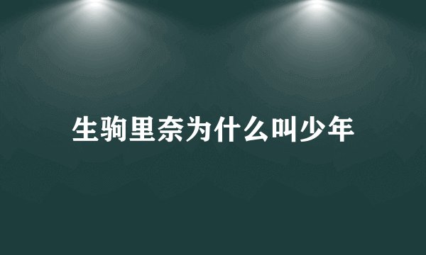 生驹里奈为什么叫少年