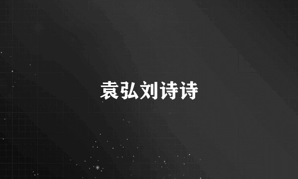 袁弘刘诗诗