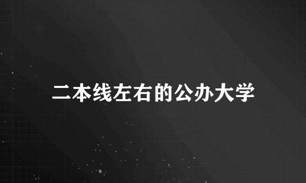 二本线左右的公办大学
