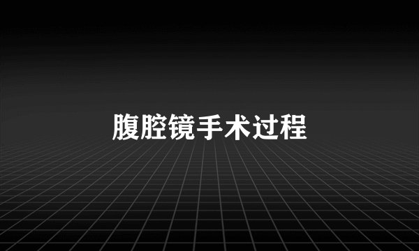 腹腔镜手术过程