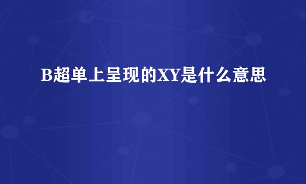 B超单上呈现的XY是什么意思
