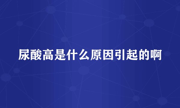 尿酸高是什么原因引起的啊