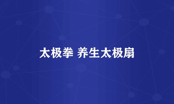 太极拳 养生太极扇