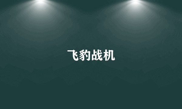 飞豹战机