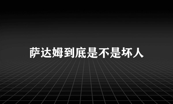 萨达姆到底是不是坏人
