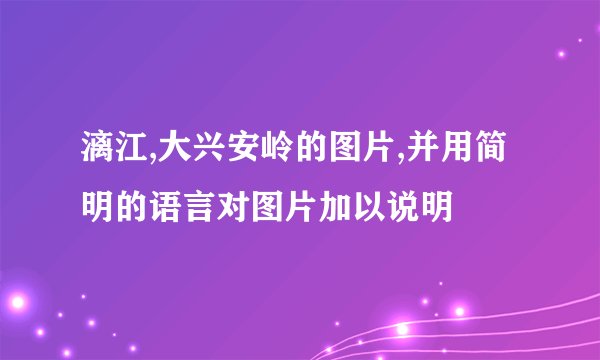 漓江,大兴安岭的图片,并用简明的语言对图片加以说明