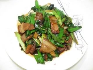 家常炒蒜苗