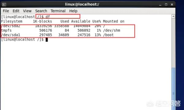 linux下怎样查看磁盘空间?