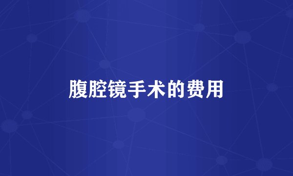 腹腔镜手术的费用