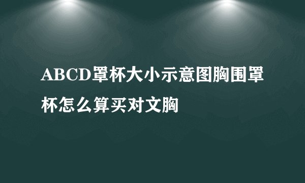 ABCD罩杯大小示意图胸围罩杯怎么算买对文胸
