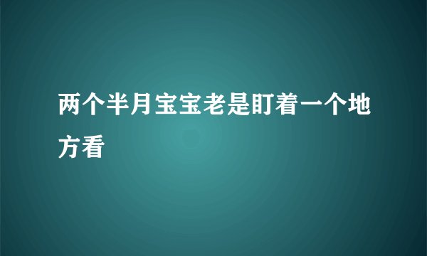 两个半月宝宝老是盯着一个地方看