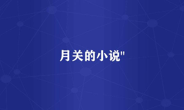 月关的小说