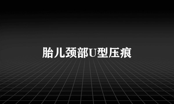 胎儿颈部U型压痕