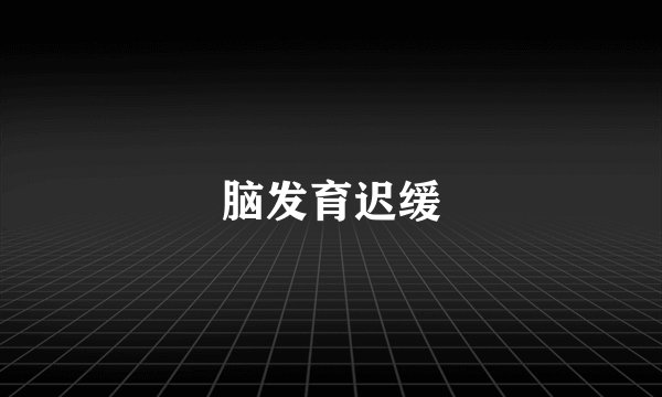 脑发育迟缓