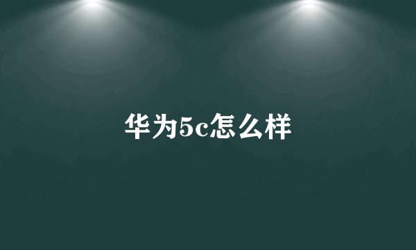 华为5c怎么样