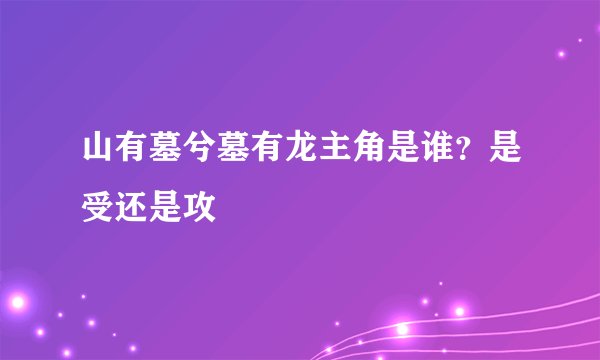 山有墓兮墓有龙主角是谁？是受还是攻