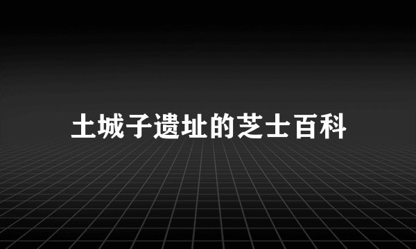 土城子遗址的芝士百科
