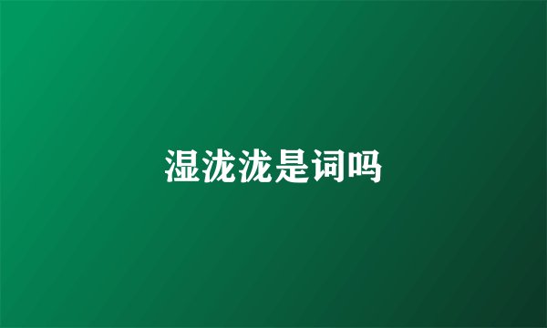 湿泷泷是词吗