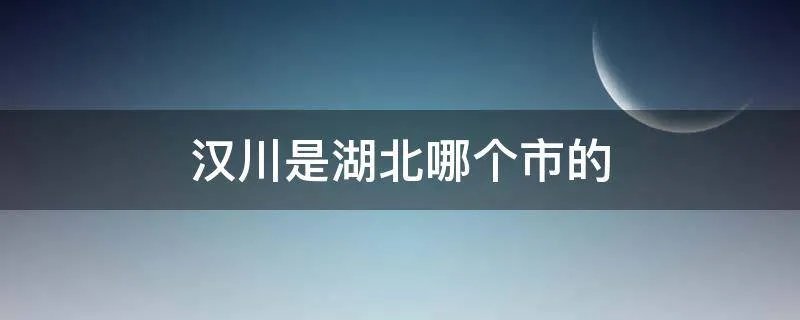 汉川是湖北哪个市的