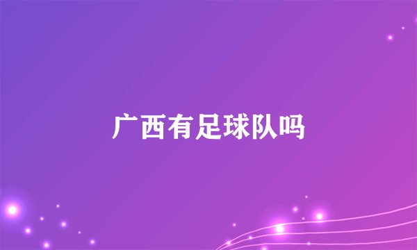 广西有足球队吗
