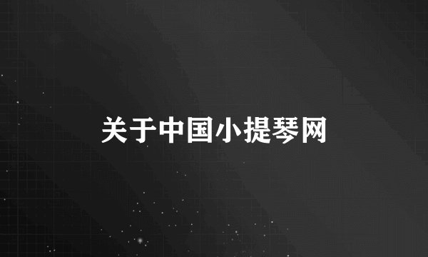 关于中国小提琴网