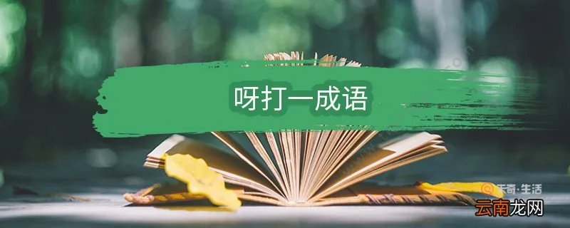 呀打一成语 呀打一成语是什么成语