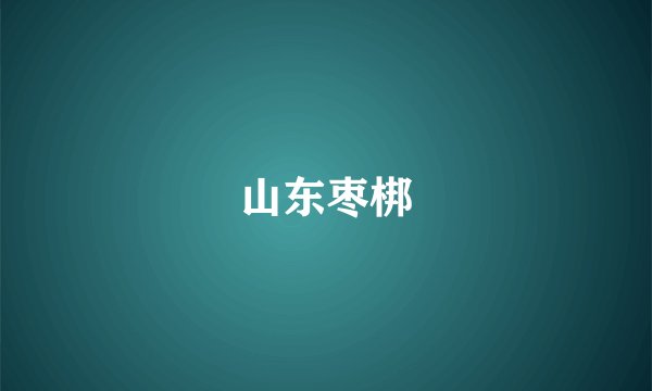 山东枣梆