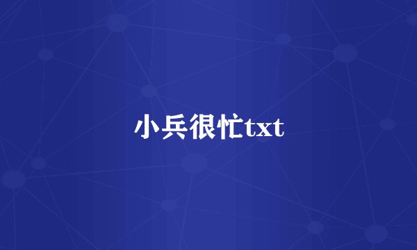 小兵很忙txt