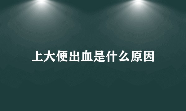 上大便出血是什么原因