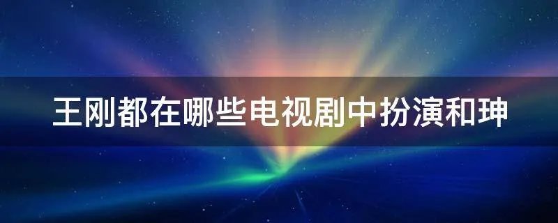 王刚都在哪些电视剧中扮演和珅