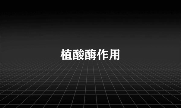 植酸酶作用