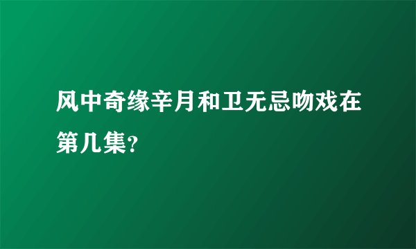 风中奇缘辛月和卫无忌吻戏在第几集?