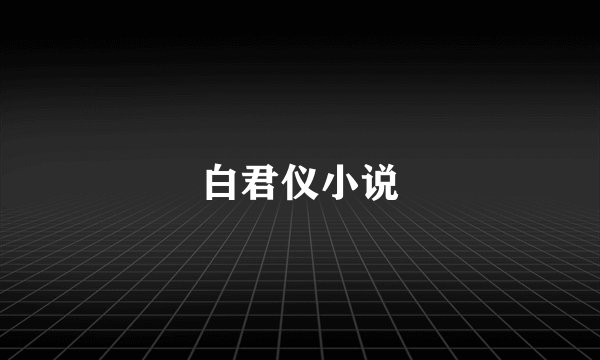 白君仪小说