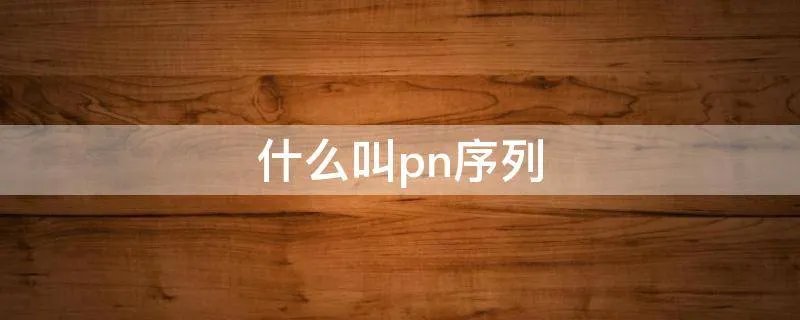 什么叫pn序列