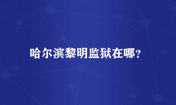 哈尔滨黎明监狱在哪？