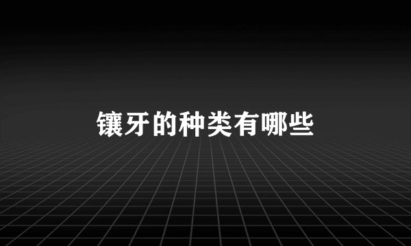 镶牙的种类有哪些